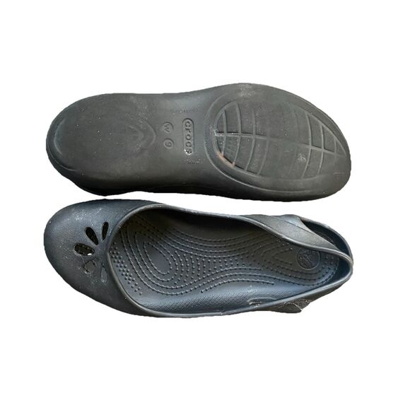 Crocs Womens Kadee Flat Ballet Slip On Comfort Size 9 Shoes Sandals Black - Picture 5 of 9